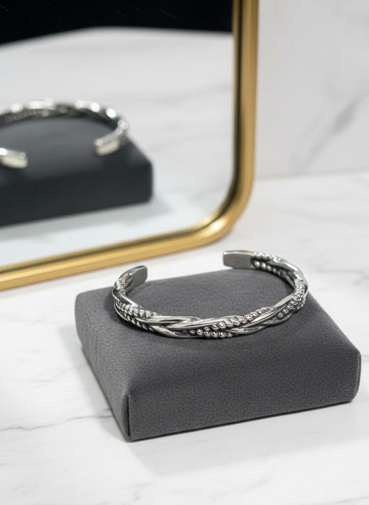 Helix Sterling Cuff Bracelet