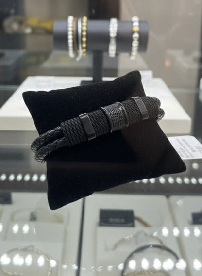 Obsidian Rope Bracelet