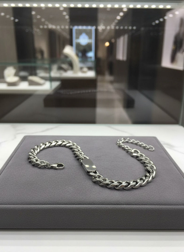 Sterling Onyx Chain Bracelet