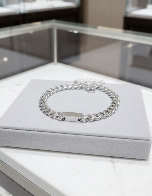 Sterling Onyx Chain Bracelet