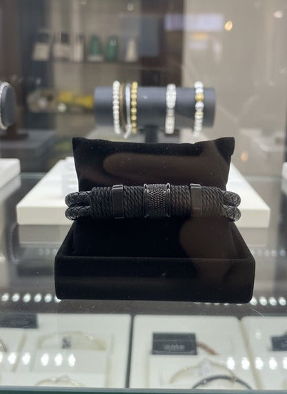 Obsidian Rope Bracelet