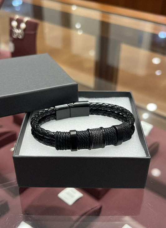 Obsidian Rope Bracelet