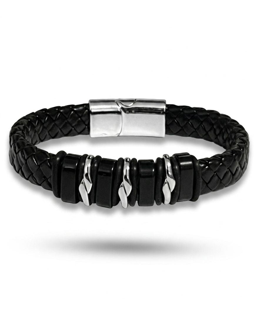 Obsidian Twist Bracelet
