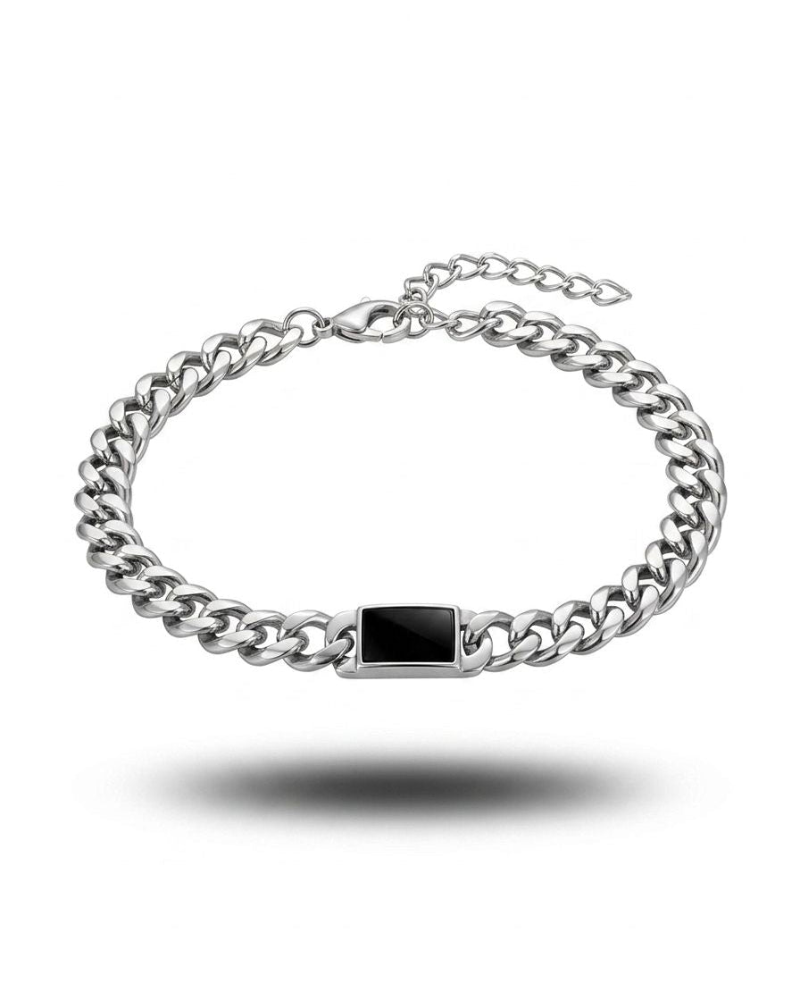 Sterling Onyx Chain Bracelet