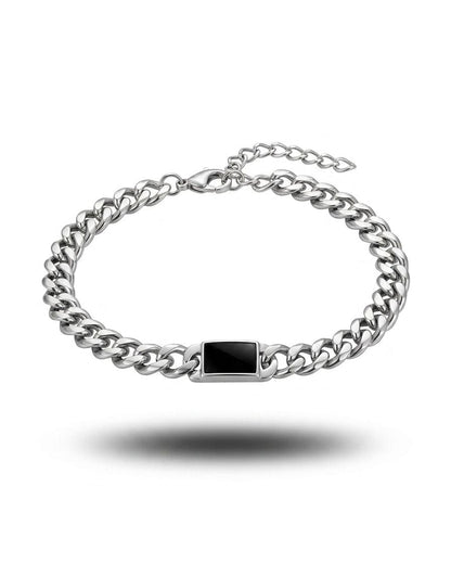 Sterling Onyx Chain Bracelet