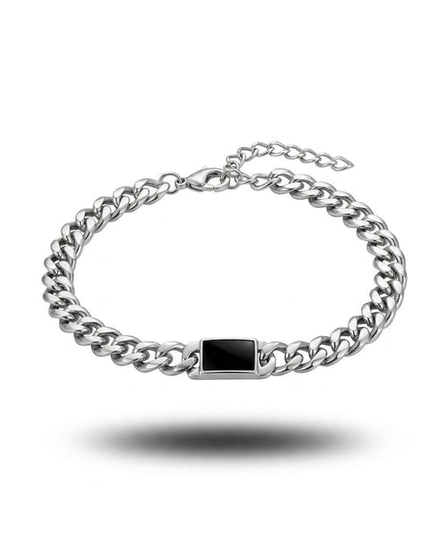 Sterling Onyx Chain Bracelet