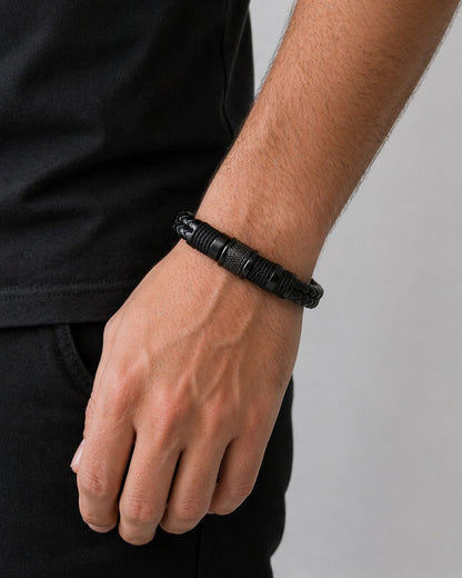 Obsidian Rope Bracelet